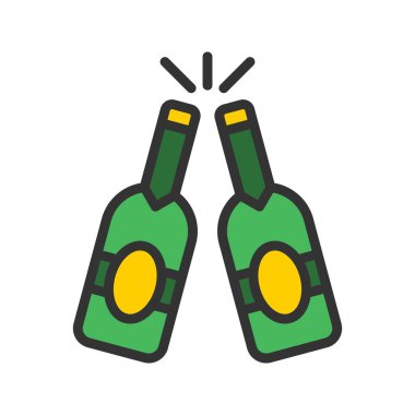 Bira Şişesi Simgesi resmi. Mobil uygulama için uygun.