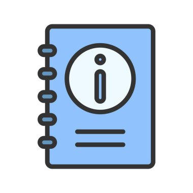 Kitap Bilgileri Simgesi resmi. Mobil uygulama için uygun.