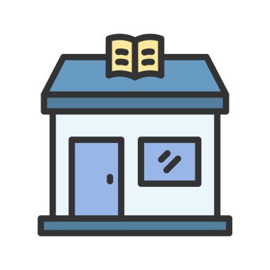 Kitap Deposu Simgesi resmi. Mobil uygulama için uygun.