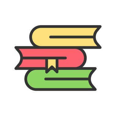 Kitaplar Yığın Simgesi resmi. Mobil uygulama için uygun.