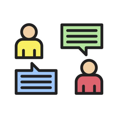 İş Diyalogu Simgesi resmi. Mobil uygulama için uygun.