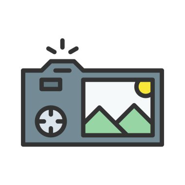 Kamera Simgesi resmi. Mobil uygulama için uygun.