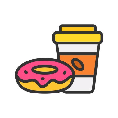 Donut Icon 'lu kahve. Mobil uygulama için uygun.