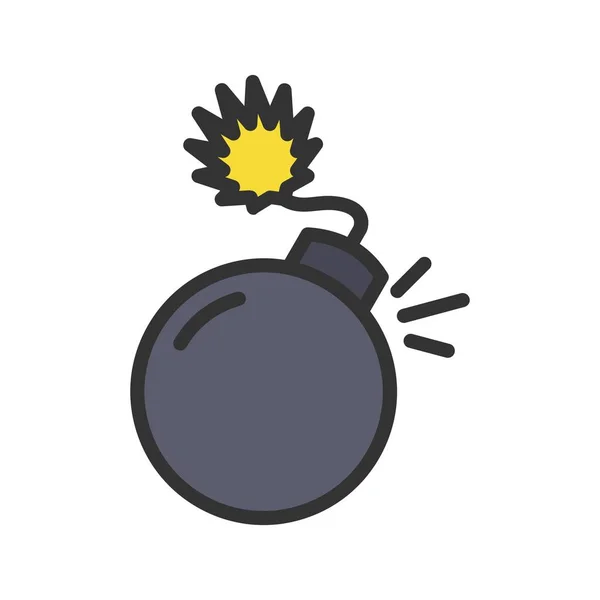 Immagine Bomb Icon Adatto Applicazioni Mobili — Vettoriale Stock