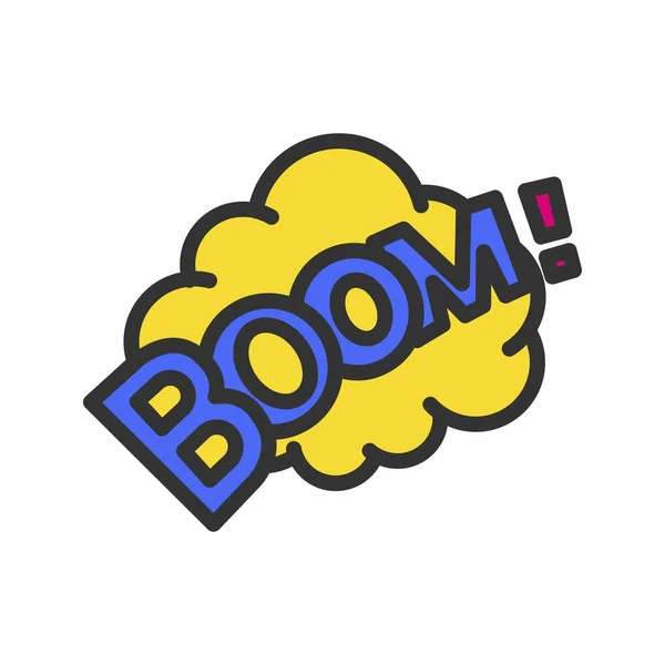Boom Bubble Icon Bilden Lämplig För Mobil Applikation — Stock vektor
