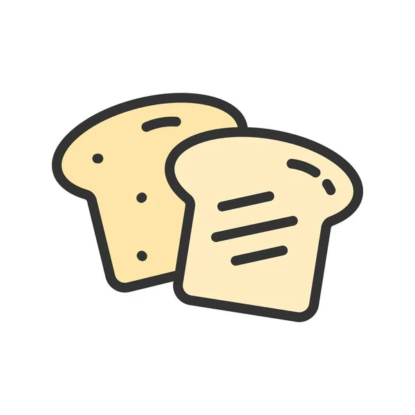Образ Иконы Хлеба Подходит Мобильных Приложений — стоковый вектор