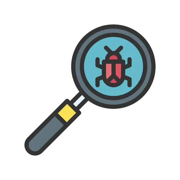Bug Icon Image Suitable Mobile Application — Stock Vector