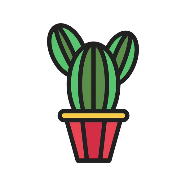 Image Icône Cactus Convient Pour Une Application Mobile — Image vectorielle