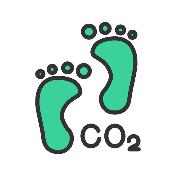Carbon Footprint Icon Image Suitable Mobile Application — Stock Vector