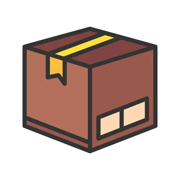 Obrázek Ikony Kartónové Krabice Vhodné Pro Mobilní Aplikace — Stockový vektor