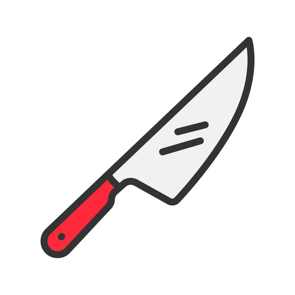 Şef Bıçak Simgesi Resmi Mobil Uygulama Için Uygun — Stok Vektör