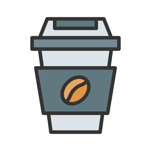 Kávé Kupa Ikon Kép Mobilalkalmazásra Alkalmas — Stock Vector