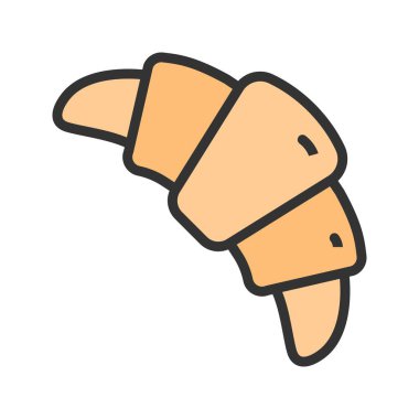 Kruvasan ikonu görüntüsü. Mobil uygulama için uygun.