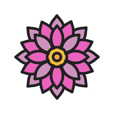 Dahlia Simgesi. Mobil uygulama için uygun.