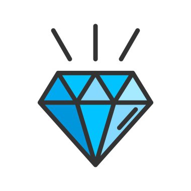 Diomand Simgesi görüntüsü. Mobil uygulama için uygun.