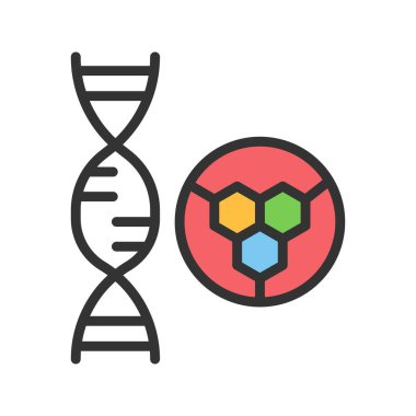 DNA Simgesi resmi. Mobil uygulama için uygun.