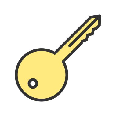 Kapı Anahtarı Simgesi resmi. Mobil uygulama için uygun.