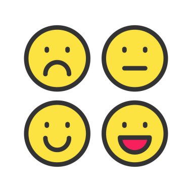 Emoji Simgesi resmi. Mobil uygulama için uygun.