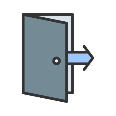 Kapı simgesinden çık. Mobil uygulama için uygun.