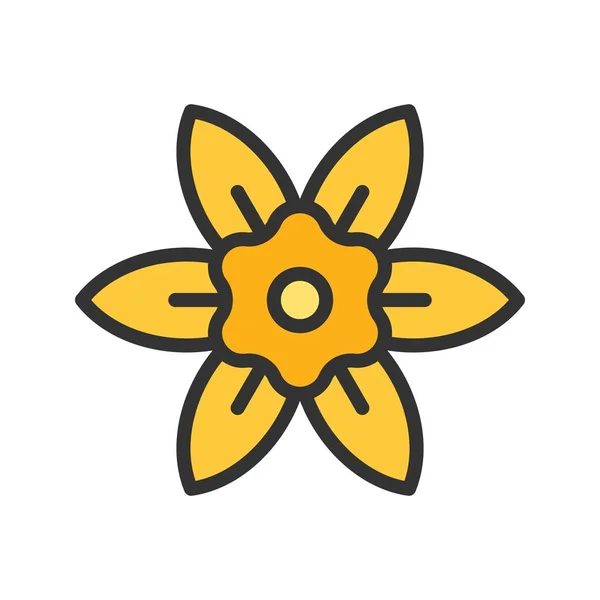Imagem Ícone Dos Daffodils Adequado Para Aplicação Móvel — Vetor de Stock