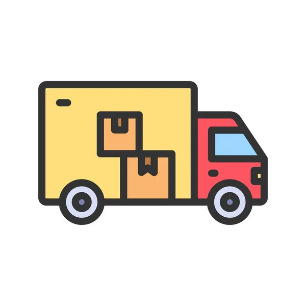 Delivery Truck Icon Image Suitable Mobile Application — Stock Vector