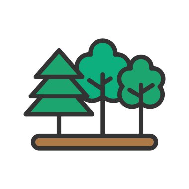 Forest Simgesi resmi. Mobil uygulama için uygun.