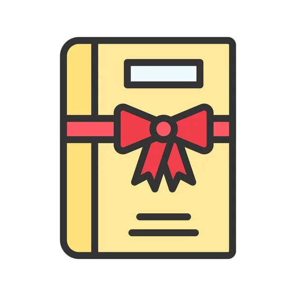 Gift Book Icon Image Suitable Mobile Application — Stock Vector