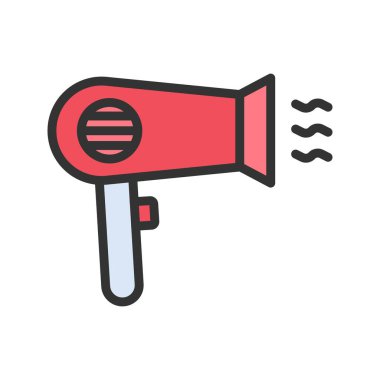 Saç Kurutma Simgesi resmi. Mobil uygulama için uygun.