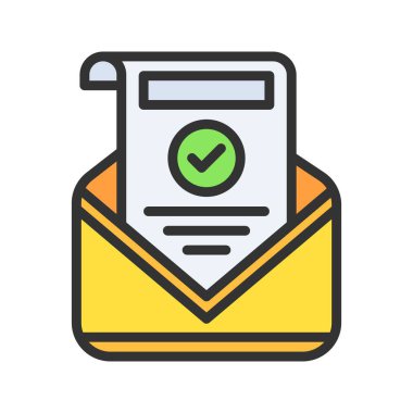 Onaylanmış Harf Simgesi resmi. Mobil uygulama için uygun.