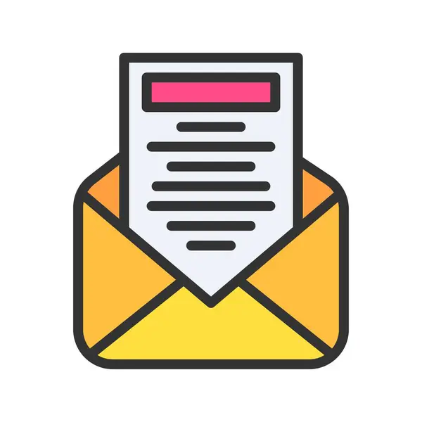 Imagem Mail Icon Adequado Para Aplicação Móvel — Vetor de Stock
