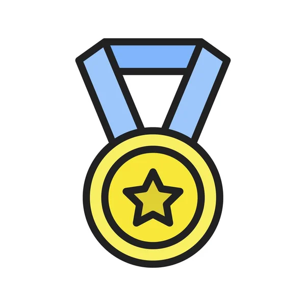 Médaille Icône Image Convient Pour Une Application Mobile — Image vectorielle