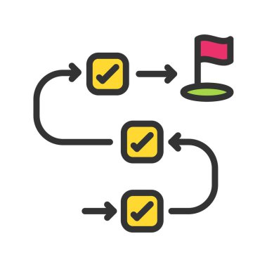 Milestone Simgesi görüntüsü. Mobil uygulama için uygun.