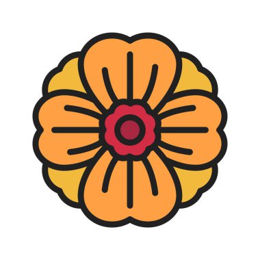 Naneli Marigold Simgesi resmi. Mobil uygulama için uygun.