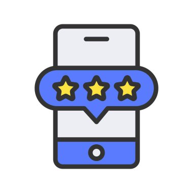 Mobil İnceleme Simgesi resmi. Mobil uygulama için uygun.