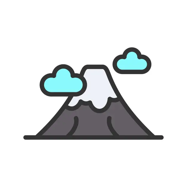 Obrázek Horské Ikony Vhodné Pro Mobilní Aplikace — Stockový vektor