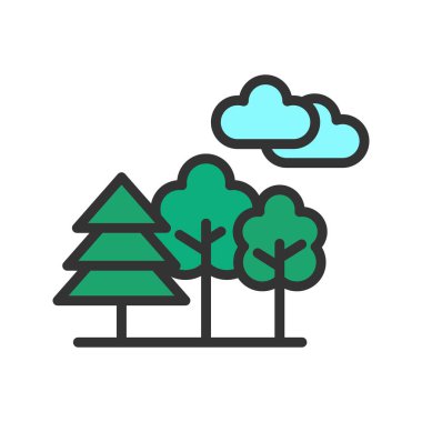 Doğa ikonu görüntüsü. Mobil uygulama için uygun.