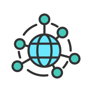 Ağ Simgesi resmi. Mobil uygulama için uygun.