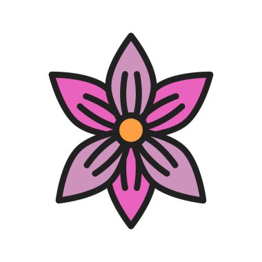 Orkide Simgesi resmi. Mobil uygulama için uygun.