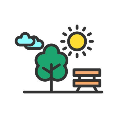 Park Simgesi görüntüsü. Mobil uygulama için uygun.