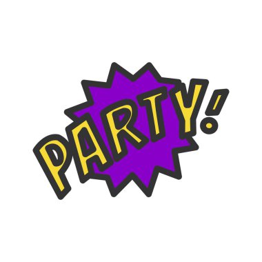 Parti Simgesi imajı. Mobil uygulama için uygun.