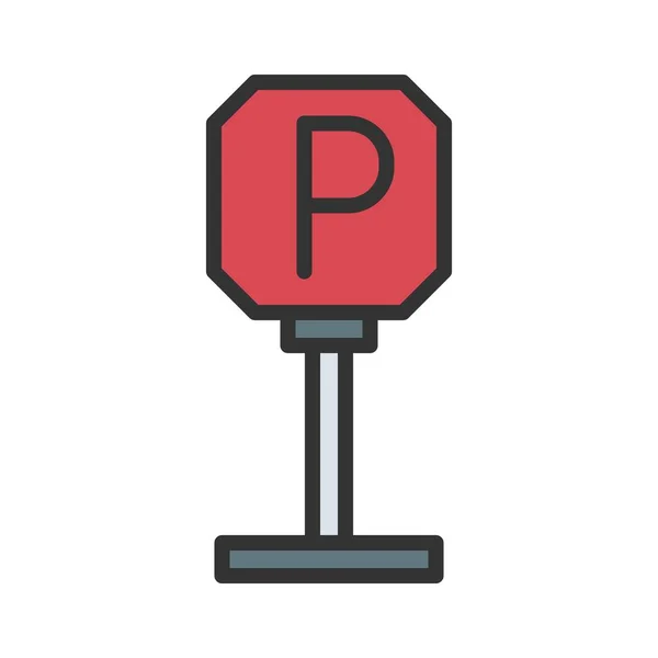 Obrázek Ikony Parkování Vhodné Pro Mobilní Aplikace — Stockový vektor