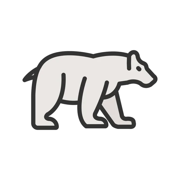 Εικόνα Εικονιδίου Πολικής Αρκούδας Κατάλληλο Για Mobile Εφαρμογή — Διανυσματικό Αρχείο