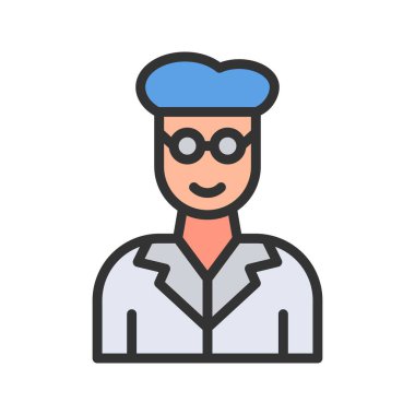 Bilim adamı Simgesi. Mobil uygulama için uygun.