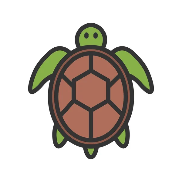 Symbolbild Meeresschildkröte Für Den Mobilen Einsatz Geeignet — Stockvektor