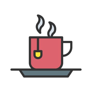 Çay fincanı ikonu resmi. Mobil uygulama için uygun.