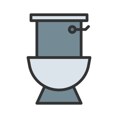Tuvalet ikonu görüntüsü. Mobil uygulama için uygun.