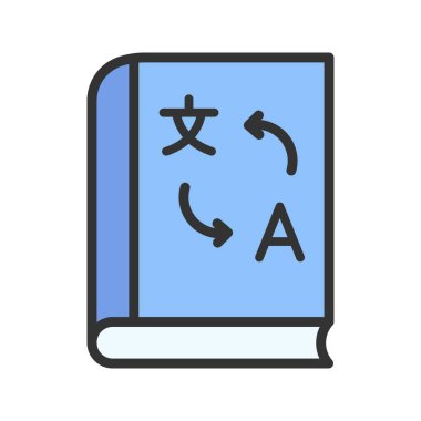 Çeviri Defteri Simgesi resmi. Mobil uygulama için uygun.