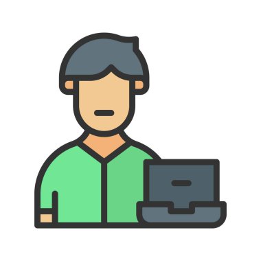 Kullanıcı simgesi resmi. Mobil uygulama için uygun.