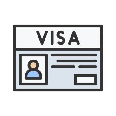 Visa simgesi görüntüsü. Mobil uygulama için uygun.