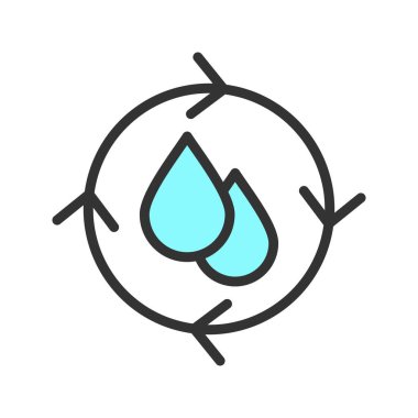 Su koruma ikonu görüntüsü. Mobil uygulama için uygun.